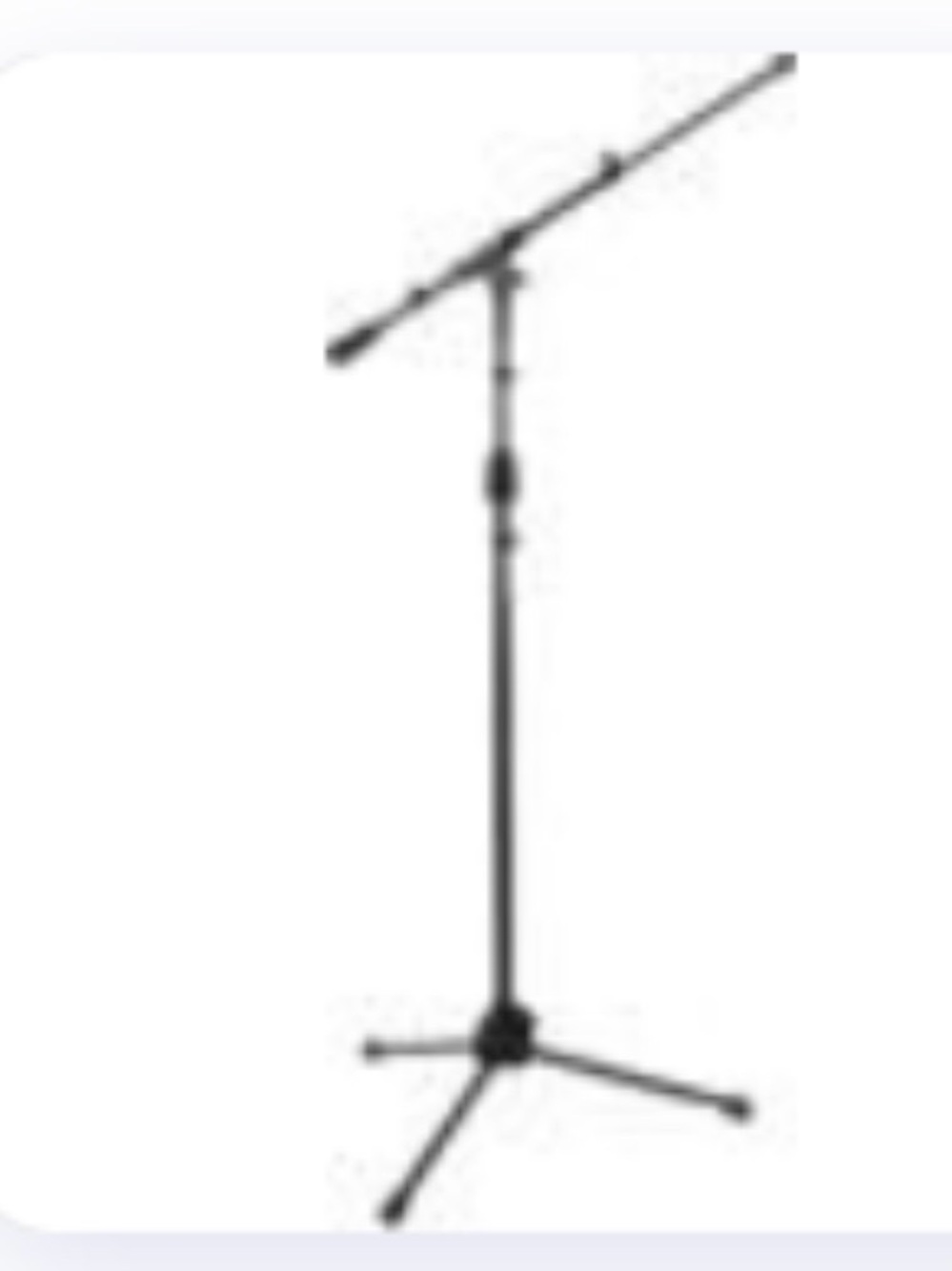 Black Adjustable Microphone Stand with Boom Arm